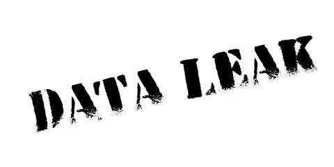 Data Leak rubber stamp 스톡 일러스트