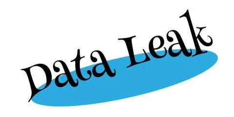 Data Leak rubber stamp 스톡 일러스트