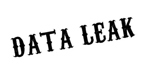 Data Leak rubber stamp Stock Illustration