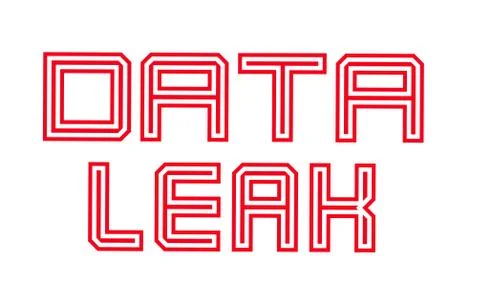 Data Leak typographic stamp 스톡 일러스트