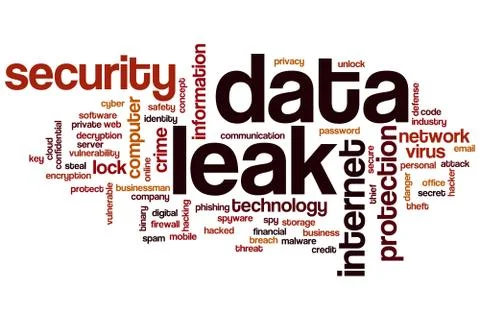 Data leak word cloud 스톡 일러스트