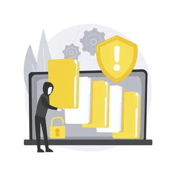 Data leakage abstract concept vector illustration. Stock Illustration