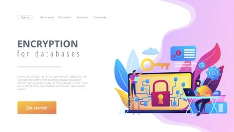 Data leakage concept landing page Stock-Illustration