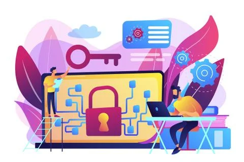 Data leakage concept vector illustration 스톡 일러스트