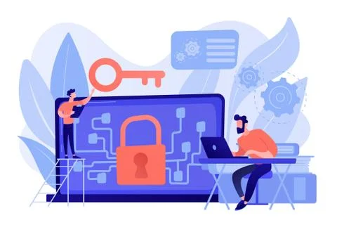 Data leakage concept vector illustration Stock Illustration