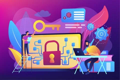 Data leakage concept vector illustration Stock Illustration