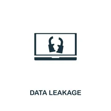 Data Leakage icon. Premium style design from corruption icon collection. Pixel 스톡 일러스트