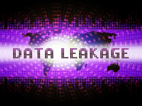 Data Leakage Information Flow Loss 2d Illustration Stock Illustration