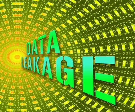 Data Leakage Information Flow Loss 3d Illustration Stock Illustration