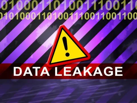Data Leakage Information Flow Loss 2d Illustration Stock Illustration