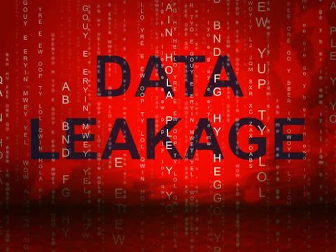 Data Leakage Information Flow Loss 2d Illustration Stockillustratie