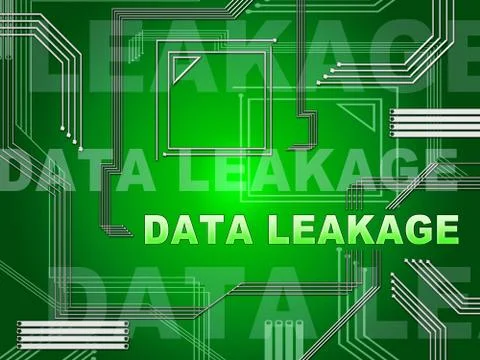 Data Leakage Information Flow Loss 2d Illustration Stock Illustration
