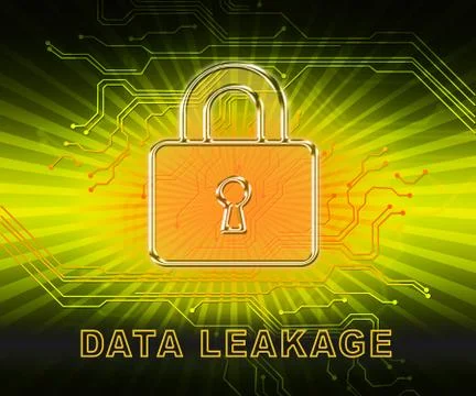 Data Leakage Information Flow Loss 2d Illustration Stock Illustration