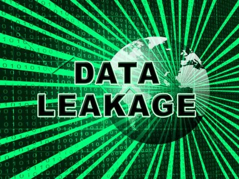 Data Leakage Information Flow Loss 3d Illustration Stockillustratie
