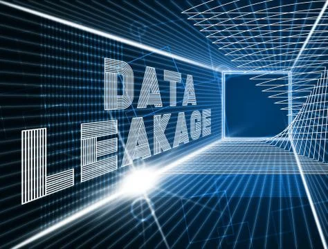 Data Leakage Information Flow Loss 3d Illustration Stock Illustration