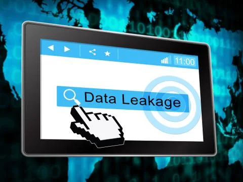 Data Leakage Information Flow Loss 3d Illustration Stock Illustration