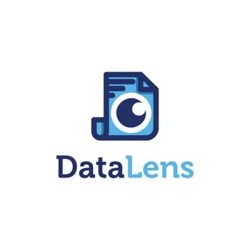 Data Lens logo design template unique modern Stock Illustration