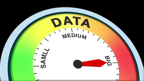 Data Level Text or Word  Low and Medium to High Meter Concept Animation Stock Footage 284423737
