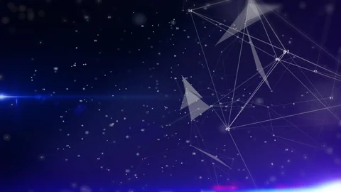 Data Line Connection With Number Flowing 4K Motion Loop Background. Stock Footage 252135873