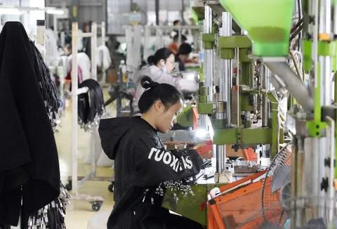 Data Line Manufacturing in Liuzhou Stock Photos