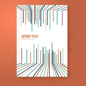 Data Lines Brochure / Report Template Stock Illustration
