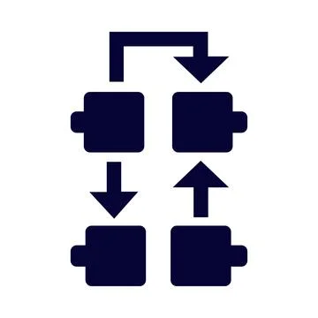 Data link, link diagram, link layer icon Stock Illustration