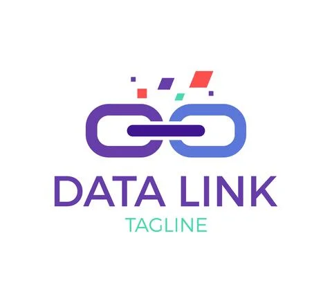 Data link vector logo template design Stock Illustration