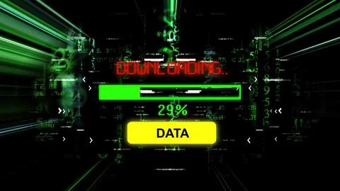 Data loading  progress bar on the screen Fotos de archivo