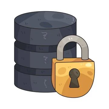 Data lock illustration Illustrazione stock