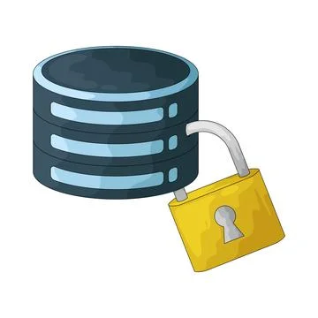 Data lock illustration Illustrazione stock