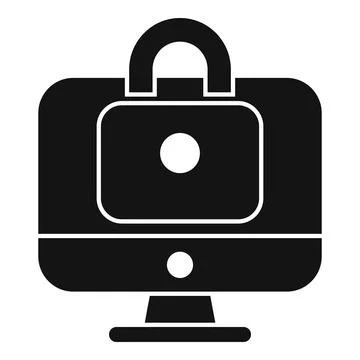Data lock protect icon simple vector. Internet legal Stock Illustration
