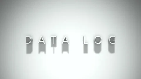 Data log 3D title animation with shadows on a white background 스톡 동영상 297515641
