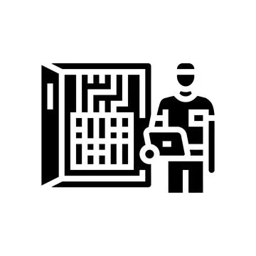 Data logging audit energy glyph icon vector illustration Stock Illustration