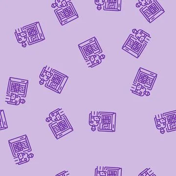 Data logging audit energy line seamless pattern Stock Illustration