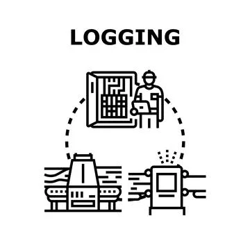 Data logging information technology and analysis concept イラスト素材