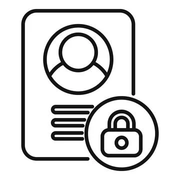 Data login icon outline vector. Computer privacy 스톡 일러스트