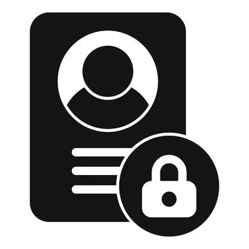 Data login icon simple vector. Computer privacy Illustrazione stock