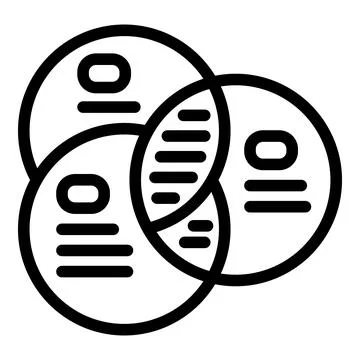 Data loss circle icon outline vector. System destroy イラスト素材