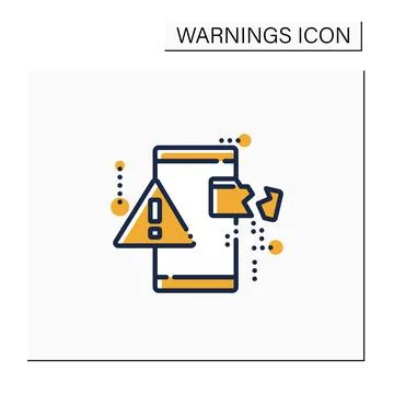 Data loss color icon Stock Illustration