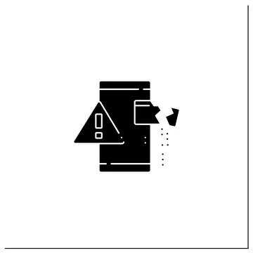 Data loss glyph icon Illustrazione stock