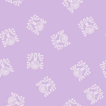 Data loss prevention line seamless pattern Stock Illustration
