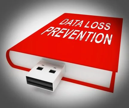 Data Loss Prevention Security Shield 3d Rendering Illustrazione stock