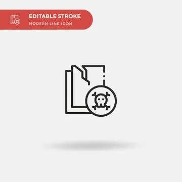Data Loss Simple vector icon. Illustration symbol design template for web mob Stock Illustration