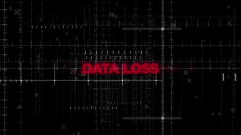 Data Loss Text Animation on Digital Background Stock Footage 343460434