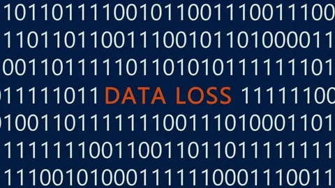 Data Loss word with digital binary animation made in After Effects Stock Footage 344957344