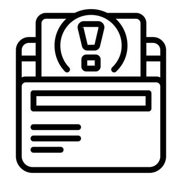 Data lost icon outline vector. Cyber virus Illustrazione stock