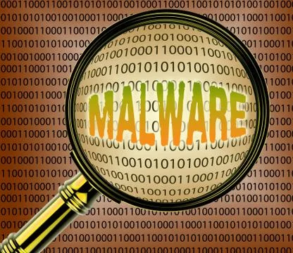 Data Malware Indicating Www Online And Communication Stock Illustration