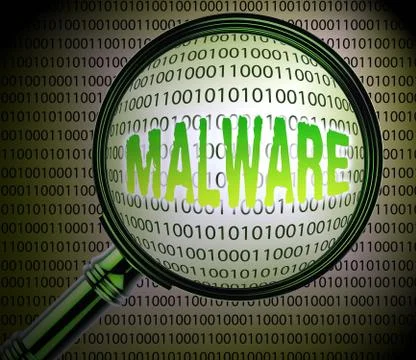 Data Malware Means Search Infection 3d Rendering Stock-Illustration