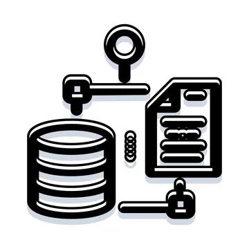 Data management analyzing information database documents concept 스톡 일러스트