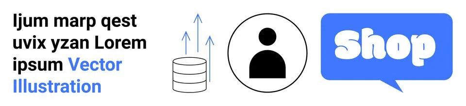 Data Management and User Profile Integration for Online Shopping Platforms 스톡 일러스트